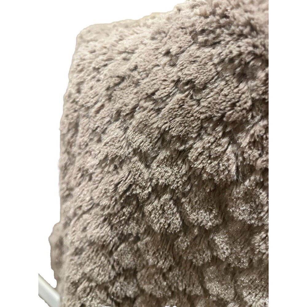 Esley Taupe Fuzzy Faux Fur Open Front Vest Women's Size M Flowy Western Boho - Picture 4 of 9